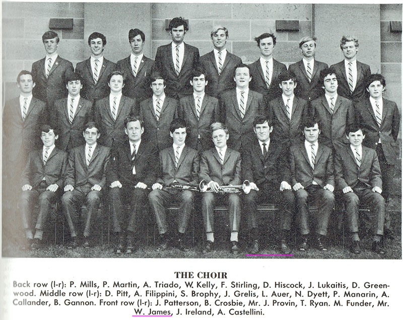Bill_James_1969_Xavier_Choir